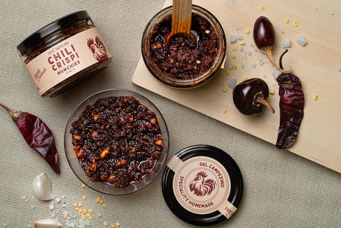 7 Oz Hot Chili Oil, Hot Chilli Olive Oil, Salsa Macha, Gourmet All-Purpose Hot Sauce with Garlic Chili Oil Crisp