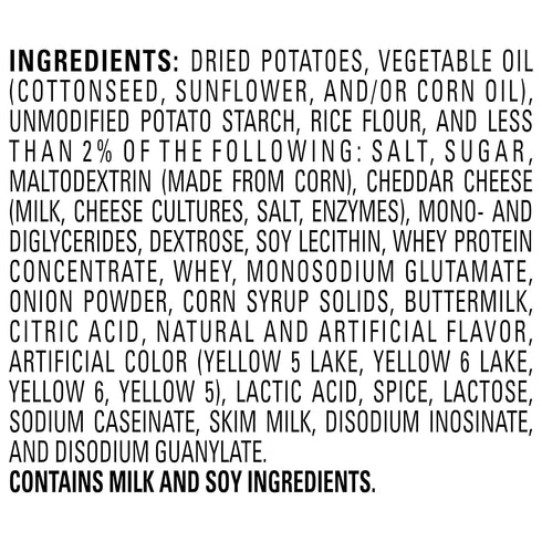 60.5 (Pack 11) Lay's Stax Potato Crisps, Cheddar, Ounce