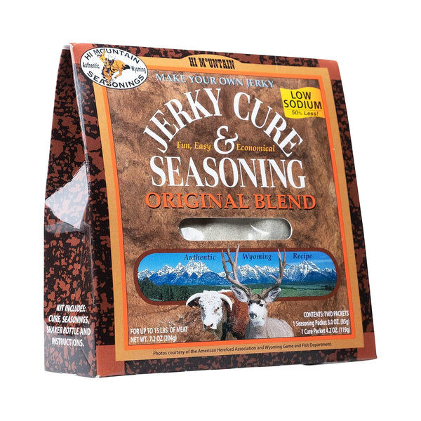 Hi Mountain Jerky Seasoning and Cure Kit | LOW SODIUM ORIGINAL BLEND
