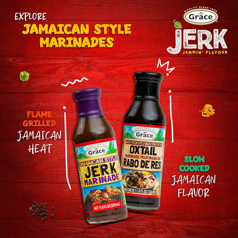 11.8oz 2 Pack Grace Oxtail Marinade - - Jamaican Oxtail Seasoning & Marinade for Meats - Prepare Beef Oxtails Meat