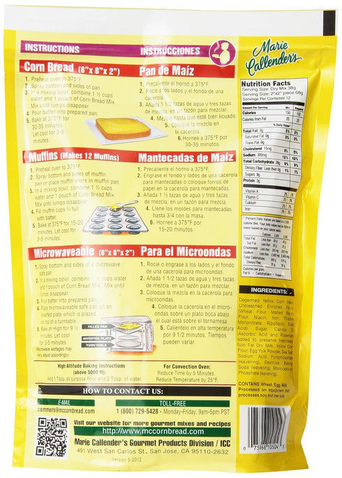 16 Oz Marie Callender's Corn Bread Mix, Original