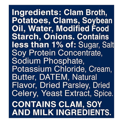 18.5 oz (Pack 12) Progresso New England Clam Chowder Soup, Traditional Canned Soup, Gluten Free