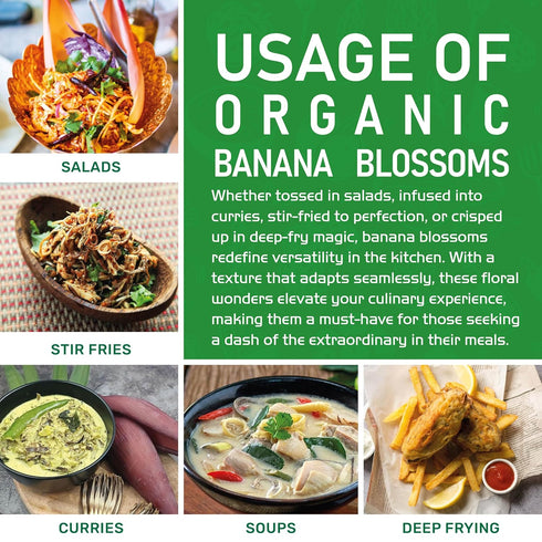 14 (Pack 6) Jiva Organic Banana Blossoms Ounce of - BPA Free, Gluten Free - Delicious Meatless Alternative
