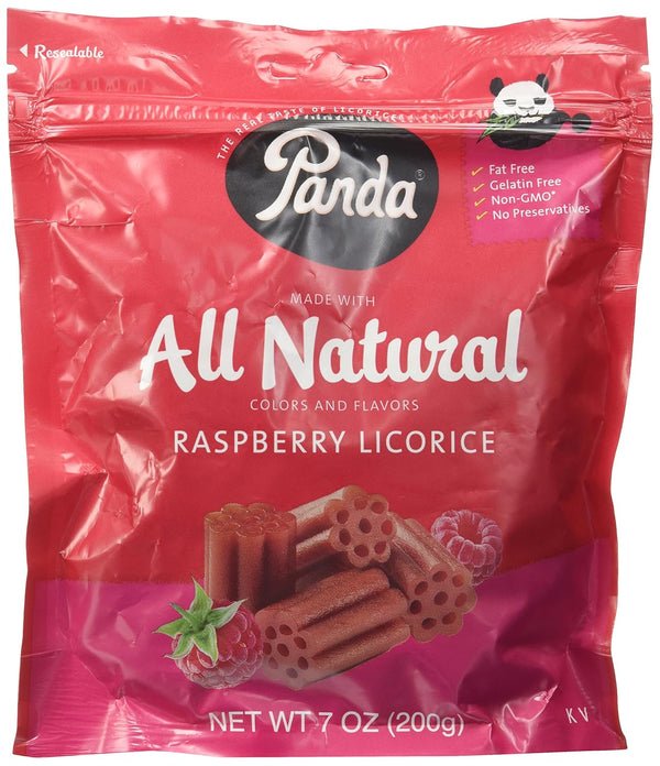 Panda Raspberry Licorice, 7oz Licorice Pieces