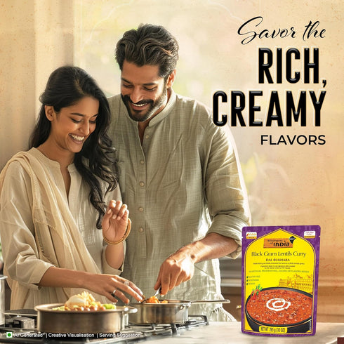 10-Ounce (Pack 6) Kitchens Of India Ready To Eat Dal Bukhara, Black Gram Lentil Curry, Boxes