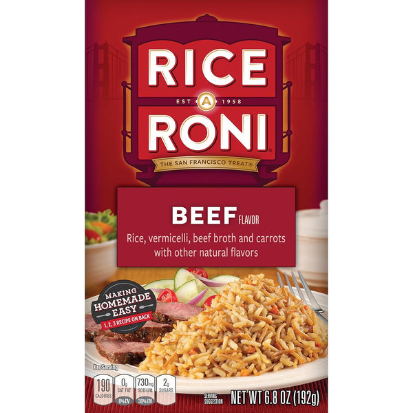 Quaker Rice A Roni, Beef, 6 Count