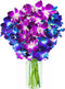KaBloom - Exotic Orchid Bouquet of 5 Blue Dendrobium Orchids & 5