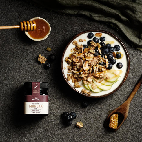 8.8oz 100+ Gold Fern Honey - Raw New Zealand Manuka Honey | MGO | Pure, Natural, Unpasteurized, and Unfiltered