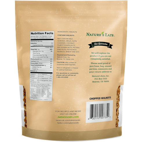 32 Nature's Eats Chopped Walnut, Ounce