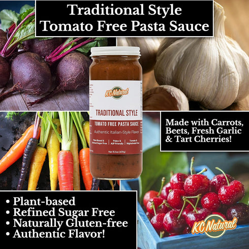 KC Natural Traditional Style Tomato Free Pasta Sauce, 1-pack, 280mg Sodium