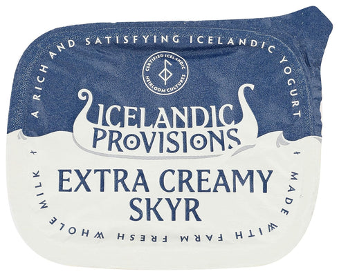 4.4 Icelandic Provisions, Yogurt Skyr Extra Creamy Strawberries Cream, Ounce