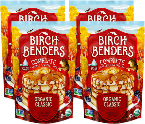 Birch Benders Organic Classic Pancake and Waffle Mix, 16 Ounce (Pack of