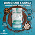 Immune Wellbeing, 1 12oz (2 Pack) Organic Lion's Mane and Chaga Mushroom Coffee Dark Roast, Full Fruiting Bodies
