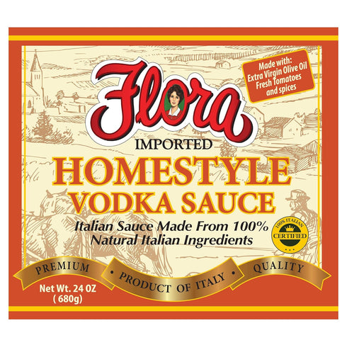 Flora Foods Vodka Sauce, Authentic Italian Flavor, 24 oz, All Natural Ingredients
