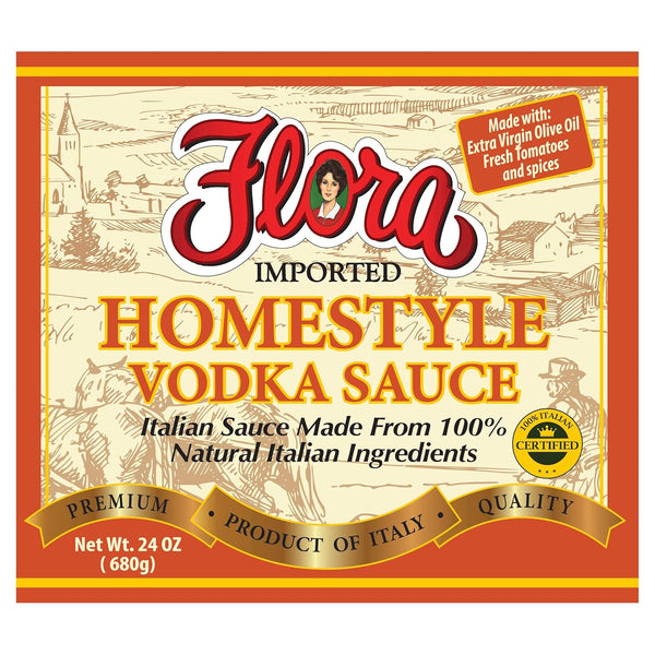 Flora Foods Vodka Sauce, Authentic Italian Flavor, 24 oz, All Natural Ingredients