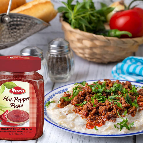 25.4 Oz (2 PACK) Sera Hot Pepper Paste Jar | No Sugar | No Artificial Preservatives | Add a Unique, Peppery and Spicy