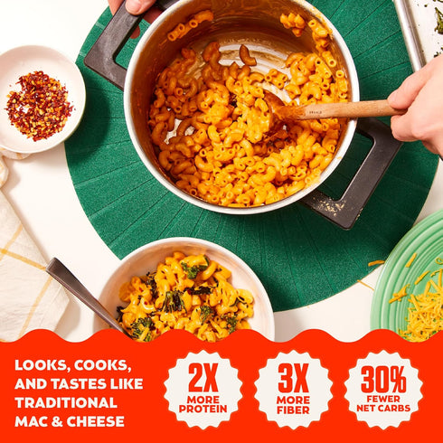 Elbows (Pack 6) Banza Chickpea Pasta Mac & Cheese High Protein Gluten Free Healthy Pasta Mac & Cheese, with White