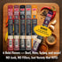 12 Pack Jerky.com Jerky Gifts for Men | Piece Meat Sticks Sampler with Beef Sticks, Pork, Ham, Sriracha, Turkey | High