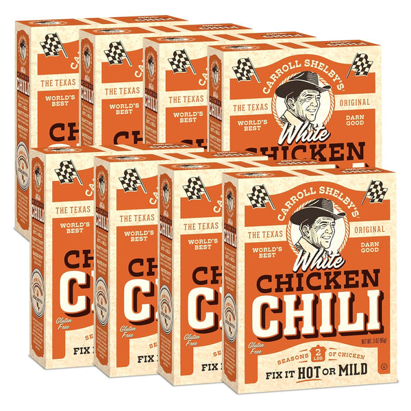 Carroll Shelby's Original Texas Brand White Chicken Chili Kit 3oz Box (Pack