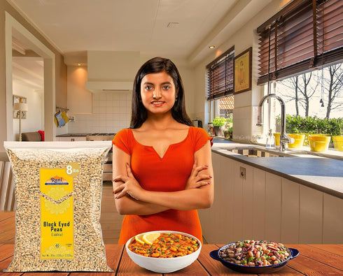 128oz (8lbs) 3.63kg Rani Black Eyed Peas, Dried Cowpeas (Lobhia) Bulk ~ All Natural | Vegan | Kosher | Gluten Friendly