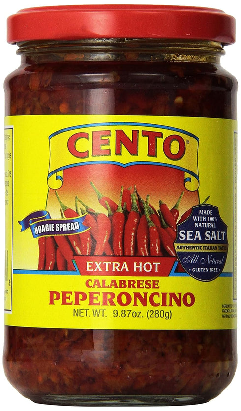 Cento - Extra Hot Calabrese Peperoncino Hoagie Spread, (2)- 9.87 oz. Jars