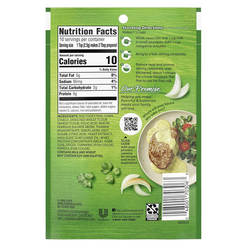0.9 oz, Pack 24 Knorr Sauce Mix Sauces For Simple Meals and Sides Bearnaise No Artificial Flavors, No Added MSG