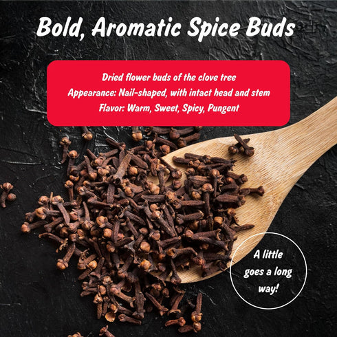 3.5 oz Spice Profile USDA Organic Whole Cloves, Lab Tested, Resealable Pouch, Laung, Clavos de Olor