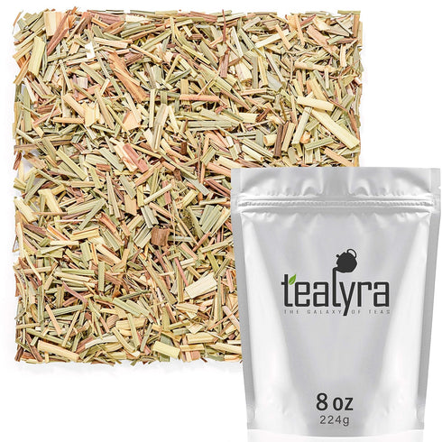 Tealyra Pure Lemongrass - Loose Leaf Herbal Tea, Caffeine-Free, Wellness Healthy Herb Tea, 224g