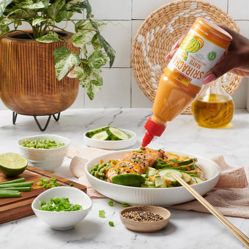 (15 oz 3 Pack), Lee Kum Kee Sriracha Mayo - Cage-Free Eggs, Gluten Free, Creamy Spicy Mayonnaise Sauce for Sandwiches