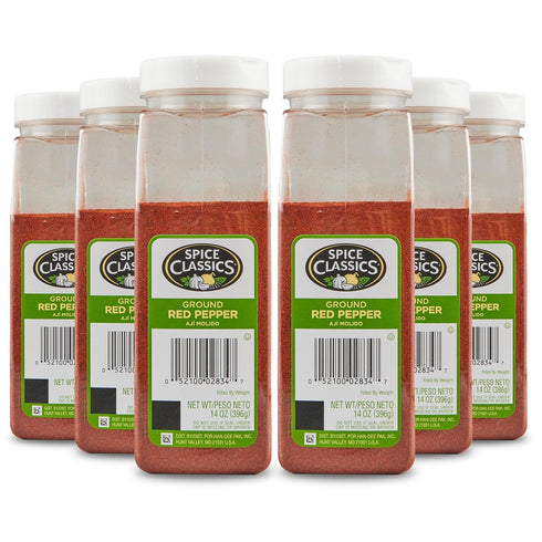 Spice Classics Ground Red Pepper, 14 oz (Pack of 6) - Six