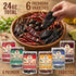 6 Pack (24oz Dried Peppers Bundle - Ancho, Guajillo, Pasilla, Arbol, Chipotle, Cascabel Total). By Amazing Chiles