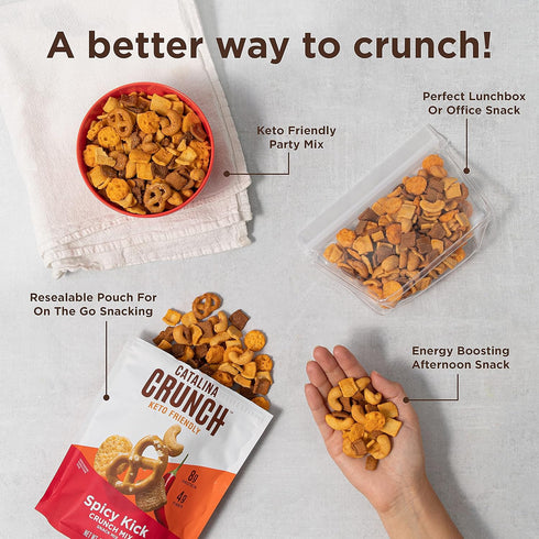 6Oz (Pack 3) Catalina Crunch Mix Spicy Kick Keto Snack Mix | Keto Friendly, Low Carb, Protein Snacks