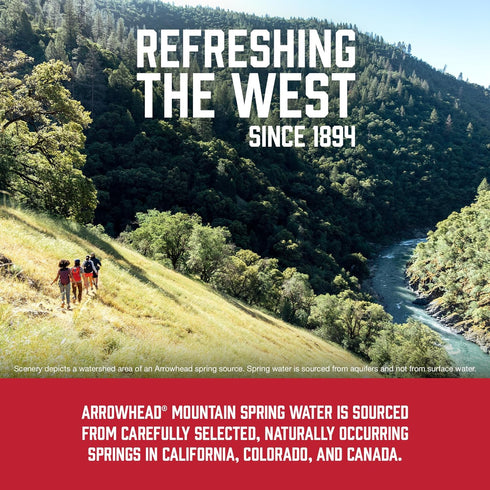 12 Pack 8 Oz Arrowhead Mountain Spring Water Bottles, - Still Bottled Water with Naturally Occurring Minerals