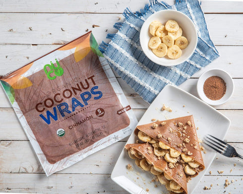 All-Natural NUCO Coconut Wraps, Paleo, Gluten Free, Vegan, Non-GMO, Raw Veggie, Cinnamon Flavor, 5 Count