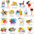 36Pcs Art Paint Party Cupcake Toppers, Paint Brush Cupcake Picks for Art Theme Birthday Party Baby Shower Supplies