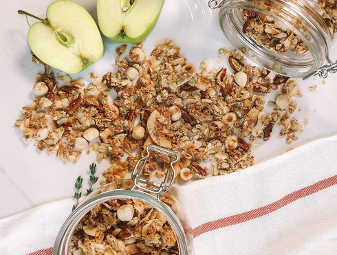 1.5 Food to Live Organic Golden Crunchy Granola, Pounds - Small Batch, Handcrafted, Bulk, Great as Snack for Breakfast