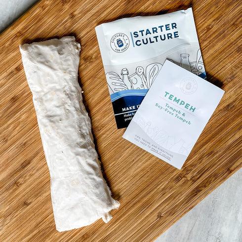 4 Packets Cultures For Health Soy-Free Tempeh Starter Culture | Spores for DIY Plant Based Meat | Gluten Free, Non-GMO