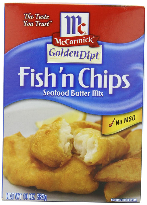 McCormick Golden Dipt Fish 'n Chips Seafood Batter Mix, 10 oz (Pack