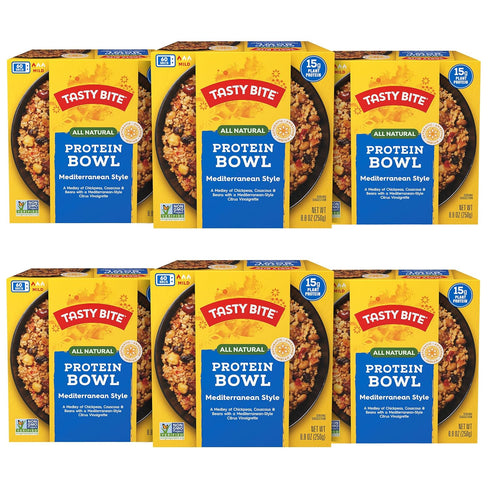 Tasty Bite Mediterranean Protein Bowl, 8.8 Ounce, Pack of 6, Ready to