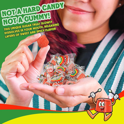 100 15.85 oz Pack Tamborines Enchilados Mexican Hot Candy with Chili and Tamarind, Individually Wrapped Pieces, Bulk
