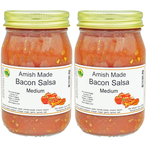 Amish Buggy Amish Salsa - 2-16 Oz Jars (Bacon Medium)