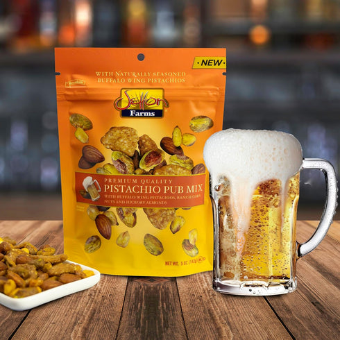 Setton 20 Oz. Farms Pistachio Pub Mix Value Bag. With Buffalo Wing Pistachios, Ranch Corn Nuts, Honey Roasted Sesame