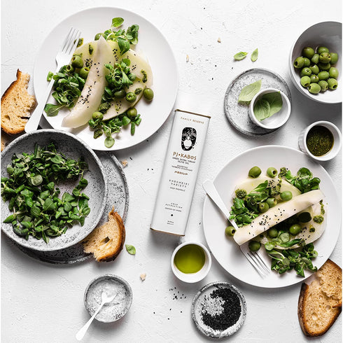 2025/26 (400+mg/kg), 16.9 oz P.J. KABOS Fresh Harvest, High Phenolic Natural Greek Extra Virgin Olive Oil, Kosher