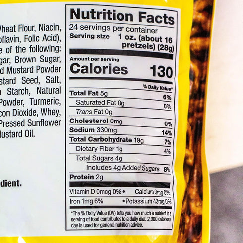 1, 24oz Dot's Honey Mustard Seasoned Pretzel Twist - Sweet and Tangy Mustard Honey Pretzel Sticks - bag