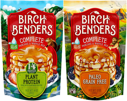 Birch Benders 14 oz, Plant Protein & 12 oz, Paleo Pancake &