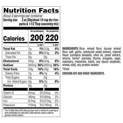 6.3oz Near East Rice Pilaf Mix, Garlic & Herb, Box