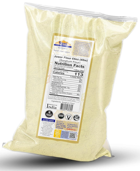64oz (4lbs) 1.81kg Rani Juwar (Sorghum) Flour Bulk ~ All Natural | Vegan | Gluten Friendly | NON-GMO | Kosher | Indian