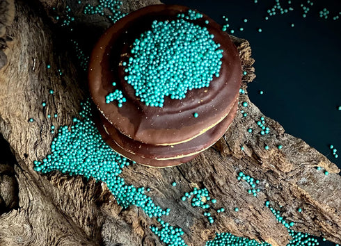 Sweet Evas SHIMMER METALLIC TEAL NONPAREILS- Dairy Free, Gluten Free, Egg Free, Vegan, Soy Free, Nuts Free, Kosher