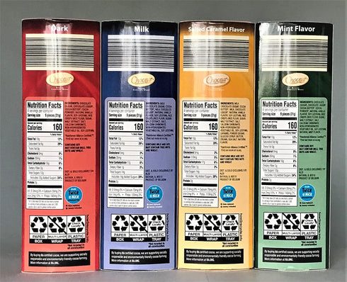 Choceur 4.4 oz 125 (Pack Belgian Chocolate Waves Four Flavors g of Four)