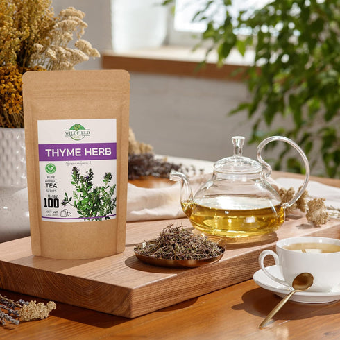100 Count Thyme Tea Bags (1.5 g) - Thyme Leaves TYME Herb Tea (Thymi Serpiylli Herba)